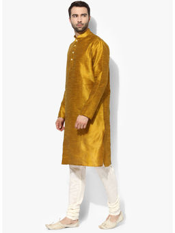 KISAH - Men Gold Kurta and Churidar (Set of 2)