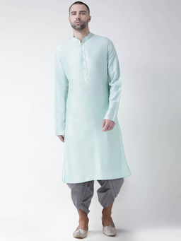 KISAH - Men Blue Kurta and Dhoti (Set of 2)