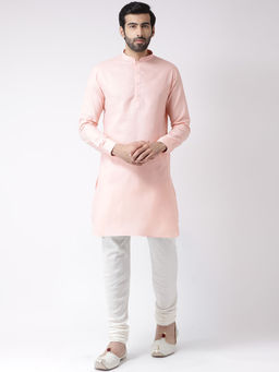 KISAH - Men Pink Kurta and Churidar (Set of 2)