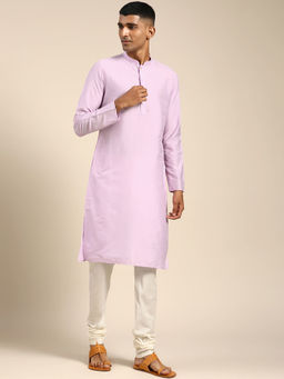 KISAH - Men Lavender Kurta and Churidar (Set of 2)