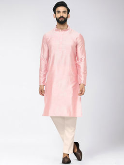 KISAH - Mens Pink Kurta Trousers (Set of 2)