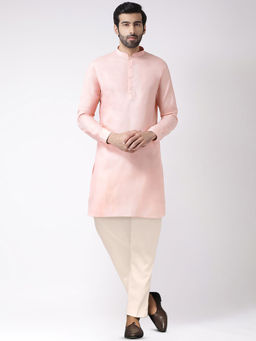 KISAH - Mens Pink Kurta Trousers (Set of 2)