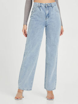 Styli - Women Blue High Rise Wide Leg Stretchable Jeans