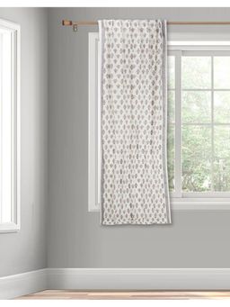 Fabindia - Purple Jamuni Cotton Hand Block Window Curtain (5 Feet)