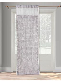 Fabindia - Purple Jamuni Cotton Hand Block Door Curtain