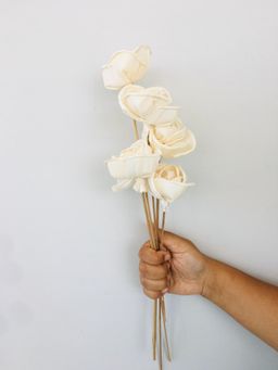 Vanchai - Rosa Grandiflora Sola Flower Pack of 5 Dried Flowers, Vase Filler For Home Decor