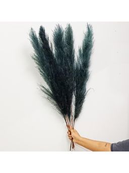 Vanchai - Green Pack of 5 Natural Dried Pampas Grass 25" Feet Tall, Vase Filler For Home Decor