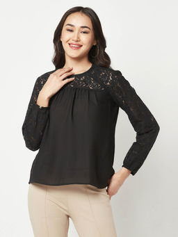 CRIMSOUNE CLUB - Women Black Floral Top