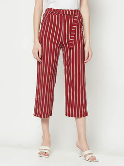 CRIMSOUNE CLUB - Women Red Tie-Belt Pant