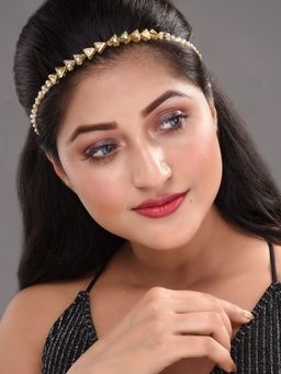 Saraf RS Jewellery - Gold Plated Kundan Studded Matha Patti