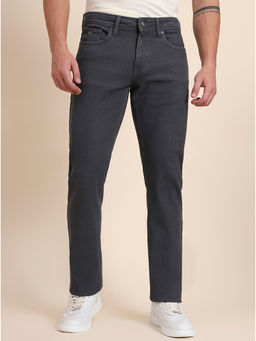 Greenfibre - Grey Cotton Blend Washed Straight Fit Jeans