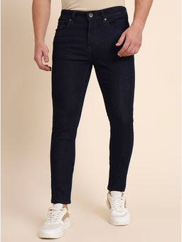 Greenfibre - Blue Cotton Stretch Washed Slim Fit Jeans