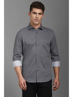 Louis Philippe - Men Grey Regular Fit Printed Full Sleeves Casual Shirt