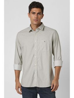 Van Heusen - Men Grey Slim Fit Printed Full Sleeves Casual Shirt