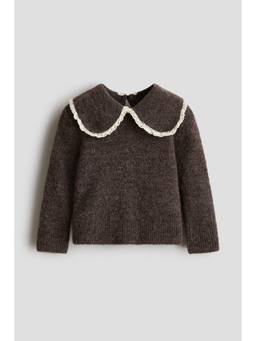 H&M - Girls Brown Collared Jumper