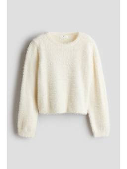 H&M - Girls White Fluffy-Knit Jumper
