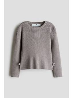 H&M - Girls Beige Rib-Knit Jumper