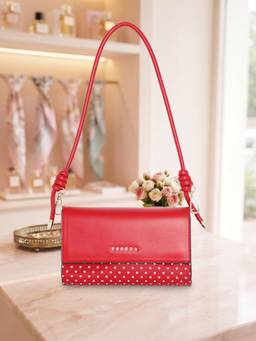 ESBEDA - Red Color Candy Dot Shoulder Bag (Small)