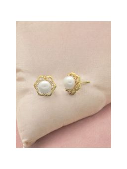 Sri Jagdamba Pearls - Floral Pearl Earrings