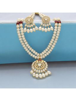 Sri Jagdamba Pearls - Cherish Pearl Necklace with Pair Of Earrings