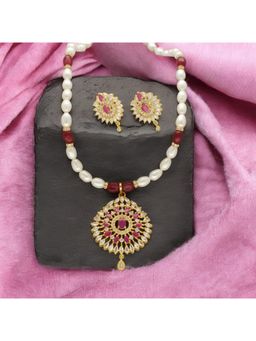 Sri Jagdamba Pearls - Rinay Pearl Necklace with Pair Of Earrings