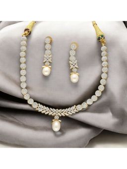 Sri Jagdamba Pearls - Charmed Essence Pearl Necklace with Pair Of Earrings