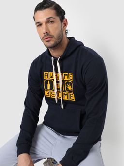 Campus Sutra - Typographic Printed Full Sleeves Hoodies