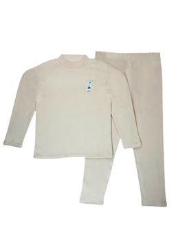 Little Surprise Box - Beige Kelly Upper & Lower Body Thermal Winter Warmers (Set of 2)