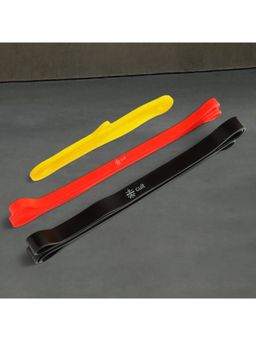 CULT - Resistance Band for Stretching Gym Workout Stretch for Unisex Pack of 3 (Yellow, Red and Black)