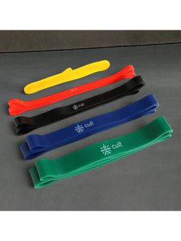 CULT - Resistance Band for Stretching and Gym Workout Stretch for Unisex Pack of 5 (2-56 Kgs)