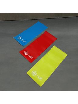 CULT - Pilates GYM Band for Fitness, Stretching, Yoga for Unisex Pack of 3 (Blue, Yellow and Red)