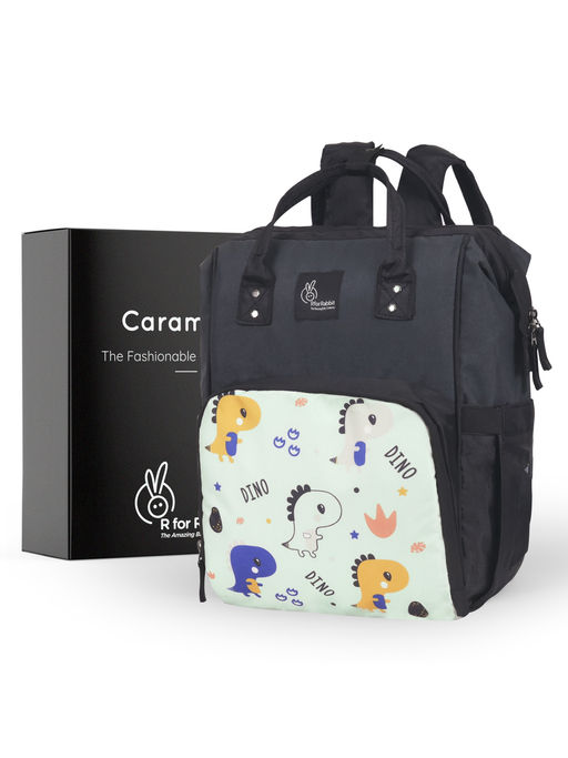 R for Rabbit Green & Black Caramello Dino Diaper Bag