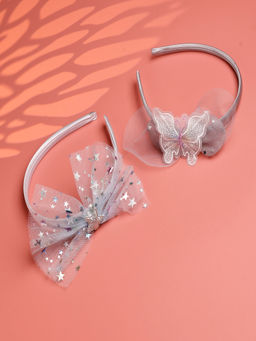 JEWELZ - Elegant Bow & Butterfly Shape Hair Band for Kids (Pack Of 2)