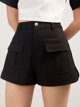 Pomelo - High Waist Shorts - Black