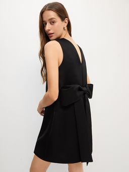 Pomelo - Bow Back Sleeveless Mini Dress - Black