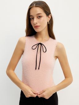 Pomelo - Fluffy Bow Top - Pink
