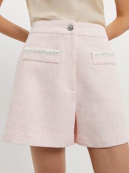Pomelo - Tweed Shorts - Pink
