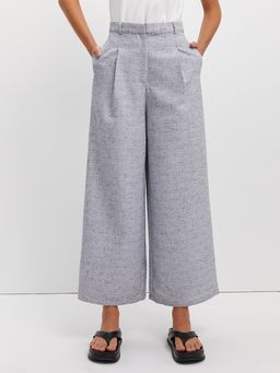 Pomelo - Wide Leg Pleated Pants - Grey