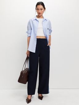 Pomelo - Side Stripe Pants - Blue