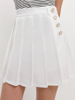 Pomelo - Pleated Chic Skort - White