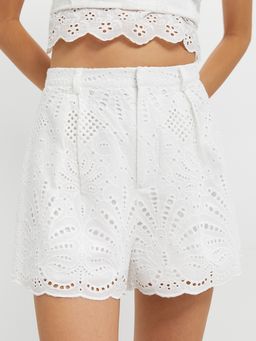 Pomelo - Eyelet Shorts - Off-White