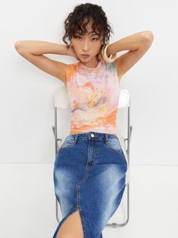 Pomelo - Floral Embroidery Top - Multi Color