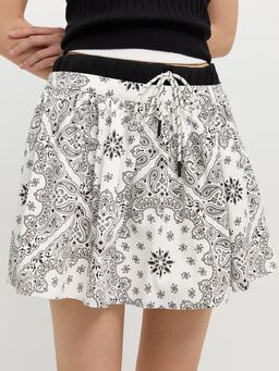Pomelo - Paisley Skirt - White