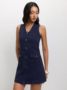 Pomelo - Button-Down Dress - Navy