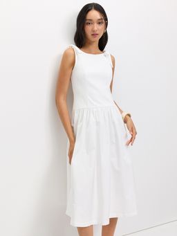 Pomelo - Tie Shoulder Dress - Off-White