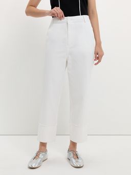 Pomelo - Cropped Tailored Pants - White
