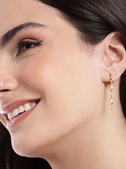 Carlton London - 18Kt Gold Plated with Cz Dangling Earring