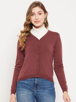 Madame - Solid Brown Cardigan