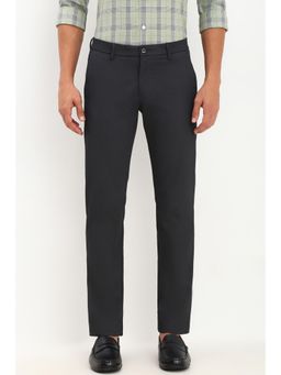 Allen Solly - Men Grey Slim Fit Textured Casual Trousers