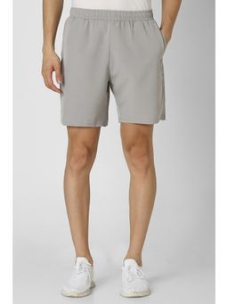 Van Heusen - Men Grey Solid Casual Shorts